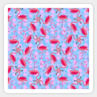Flock of flamingos Sticker